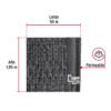 45845 - Rollo de toldo sombra 80% de 50 m x 1.85 m, FIERO