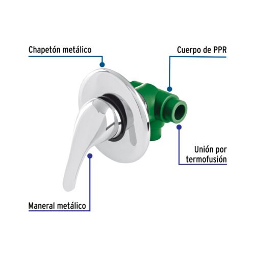 45859 - Monomando de empotrar para regadera PPR 1/2", FOSET