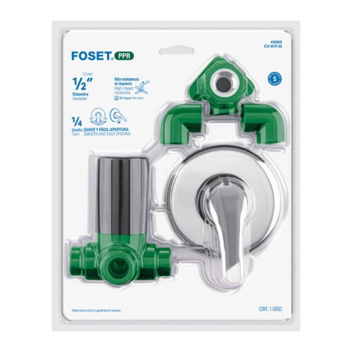 45860 - Kit de instalación p/regadera PPR 1/2" con monomando, FOSET