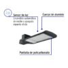 45861 - Luminario suburbano de LED 120 W con fotocelda, VOLTECK