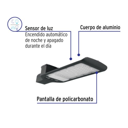 45861 - Luminario suburbano de LED 120 W con fotocelda, VOLTECK