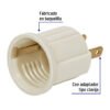 45884 - Portalámpara de baquelita, con adaptador a granel, VOLTECK