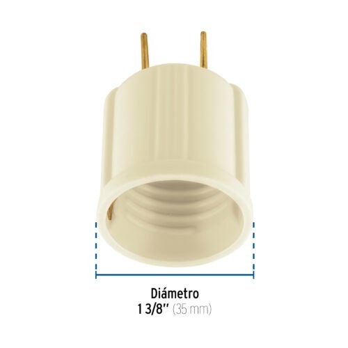 45884 - Portalámpara de baquelita, con adaptador a granel, VOLTECK
