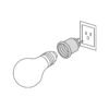 45884 - Portalámpara de baquelita, con adaptador a granel, VOLTECK