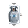 458872 45887 - Cilindro portátil para gas LP, 2kg (4.5lb) Foset