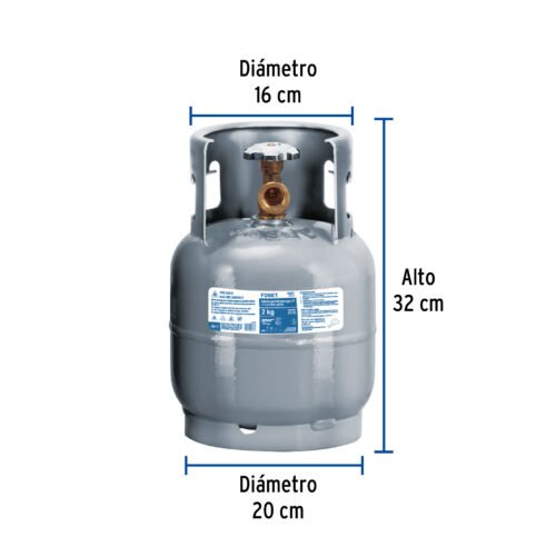 458872 45887 - Cilindro portátil para gas LP, 2kg (4.5lb) Foset