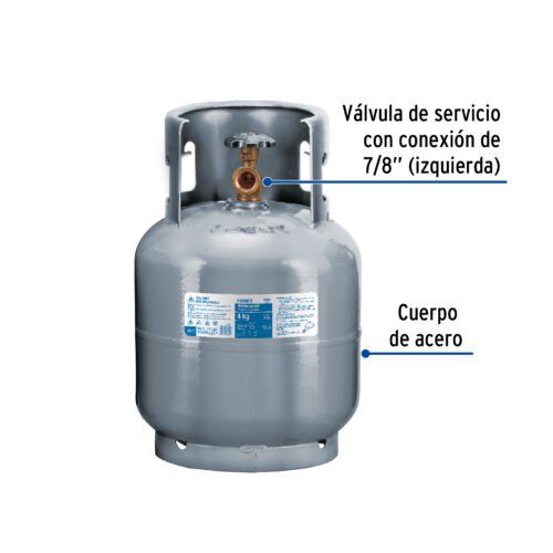 45888 - Cilindro portátil para gas LP, 4kg (9lb) Foset
