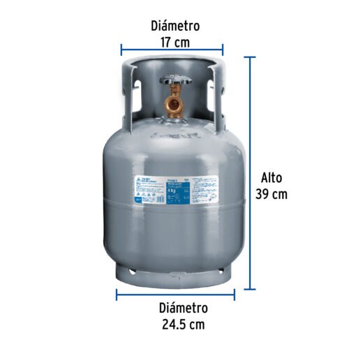 45888 - Cilindro portátil para gas LP, 4kg (9lb) Foset