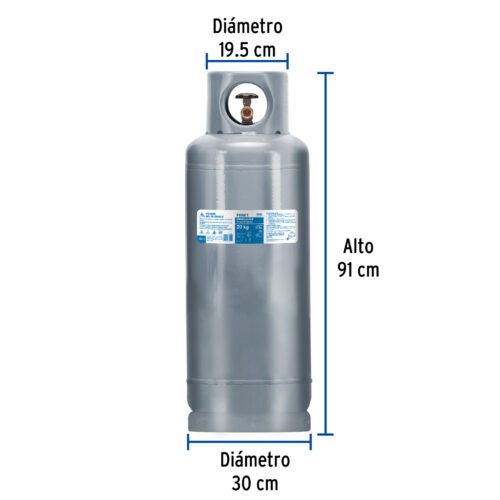 45890 - Cilindro portátil para gas LP, 20kg (44lb) Foset