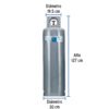 458912 45891 - Cilindro portátil para gas LP, 30kg (66lb) Foset