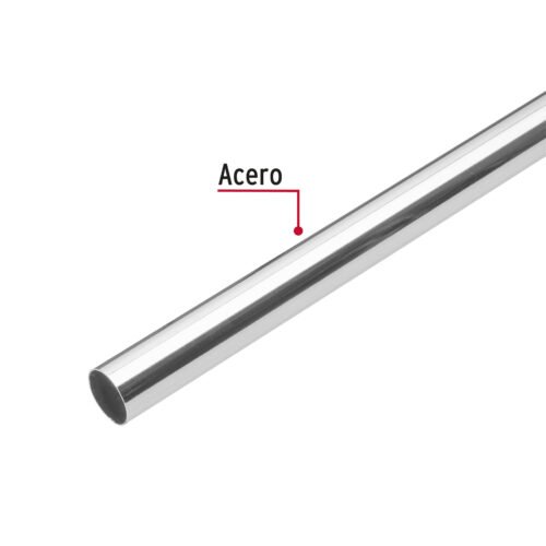45893 - Tubo redondo para clóset, 1.8 m, acero cromado, HERMEX