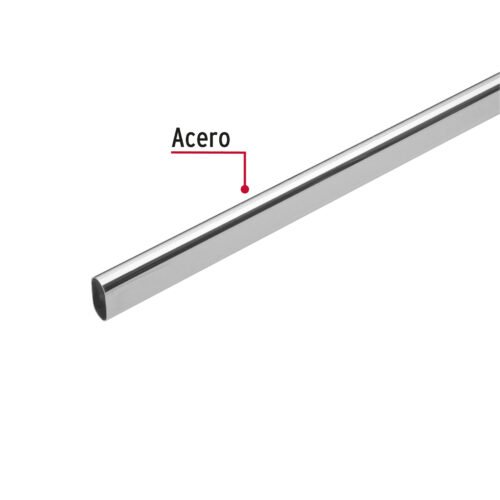 45898 - Tubo ovalado para clóset,1.8 m, acero cromado, HERMEX
