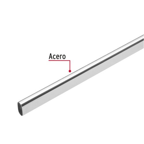 45899 - Tubo ovalado para clóset, 1.2 m, acero cromado, HERMEX