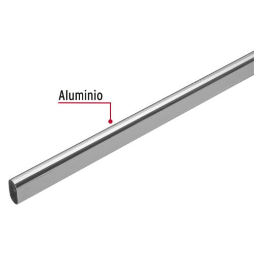 45900 - Tubo ovalado para clóset, 3 m, aluminio, HERMEX