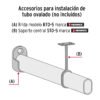 45900 - Tubo ovalado para clóset, 3 m, aluminio, HERMEX