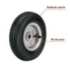 45901 - Rueda neumática 8" para eje lateral, Truper