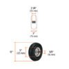 45902 - Rueda neumática 10" para eje lateral, Truper