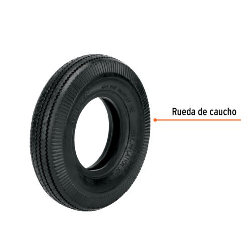 45907 - Rueda neumática de 8" sin cámara, Truper