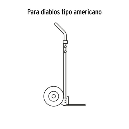 45911 - Rueda imponchable 10" para eje lateral, Truper