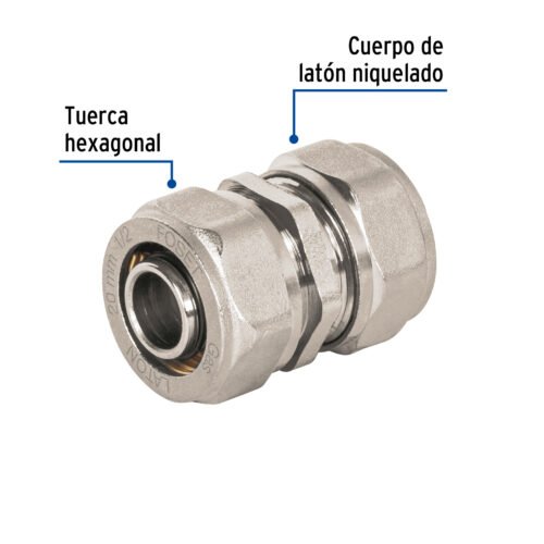 45913 - Cople de compresión para PEALPE, 1/2", Foset