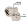 45918 - Codo 90° para PEALPE, 3/8", Foset