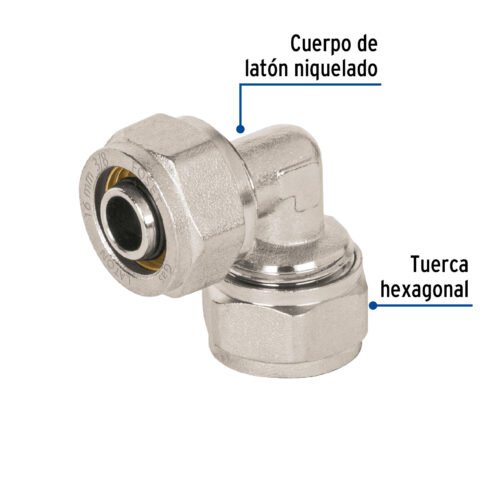 45918 - Codo 90° para PEALPE, 3/8", Foset