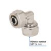 45918 - Codo 90° para PEALPE, 3/8", Foset