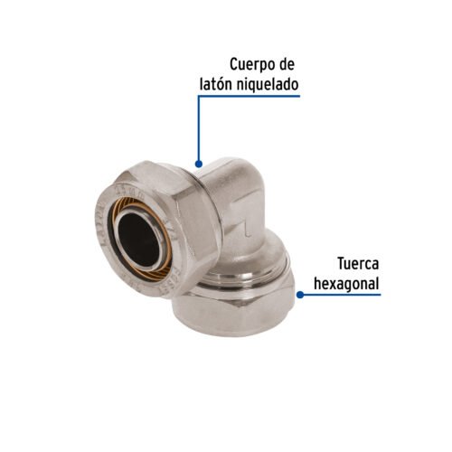 45920 - Codo 90° para PEALPE, 3/4", Foset