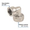45922 - Codo 90° para PEALPE, 1/2", con rosca hembra, Foset