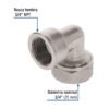 45923 - Codo 90° para PEALPE, 3/4", con rosca hembra, Foset