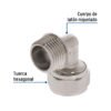 45924 - Codo 90° para PEALPE, 3/8", con rosca macho, Foset