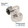 45925 - Codo 90° para PEALPE, 1/2", con rosca macho, Foset