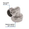 45926 - Codo 90° para PEALPE, 3/4", con rosca macho, Foset