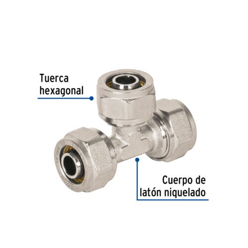 45927 - Tee para PEALPE, 3/8", Foset