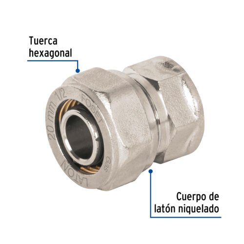 45933 - Conector para PEALPE, 1/2", con rosca hembra, Foset
