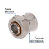 45934 - Conector para PEALPE, 3/4", con rosca hembra, Foset