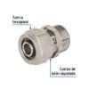 45935 - Conector para PEALPE, 3/8", con rosca macho, Foset