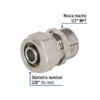 45935 - Conector para PEALPE, 3/8", con rosca macho, Foset