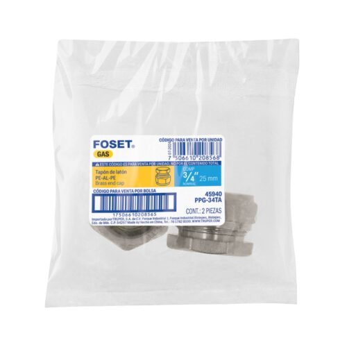 45940 - Tapón para PE-AL-PE, 3/4", Foset