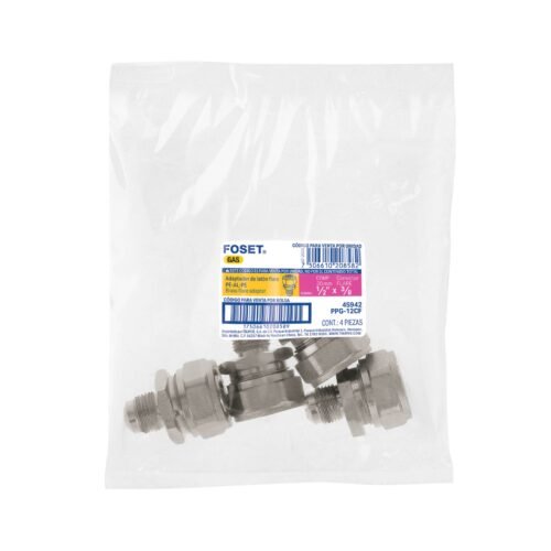 45942 - Conector para PEALPE, 1/2" a flare 3/8", Foset