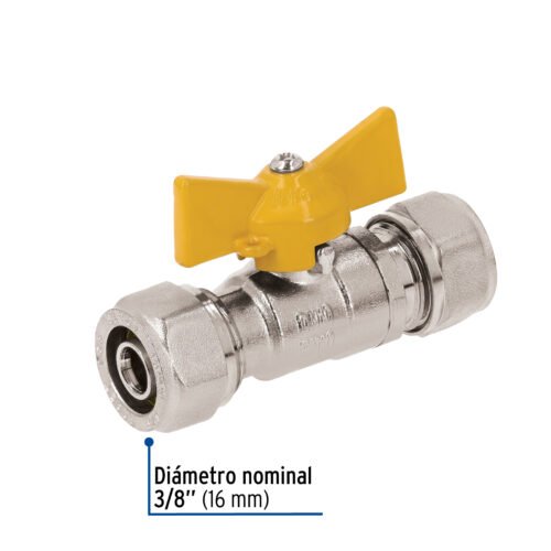 45943 - Válvula esfera para PE-AL-PE, 3/8", Foset