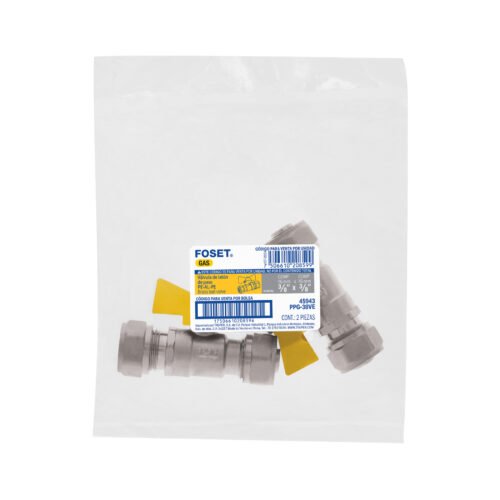 45943 - Válvula esfera para PE-AL-PE, 3/8", Foset