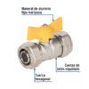 45944 - Válvula esfera para PE-AL-PE, 1/2", Foset