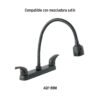 45948 - Cuello flexible para mezcladora de fregadero, negro, AQUA