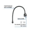 45948 - Cuello flexible para mezcladora de fregadero, negro, AQUA