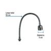 45948 - Cuello flexible para mezcladora de fregadero, negro, AQUA