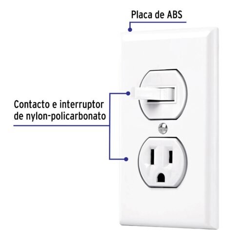 459501 45950 - Placa armada interruptor y contacto, lĂnea Standard, blanco