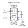 459503 45950 - Placa armada interruptor y contacto, lĂnea Standard, blanco