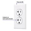 45951 - Placa armada contacto dúplex,2 polos, línea Standard, blanco