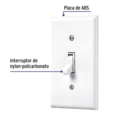 459521 45952 - Placa armada interruptor sencillo, línea Standard, blanco